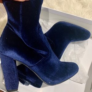 Steve Madden Edit Boots - Blue Velvet